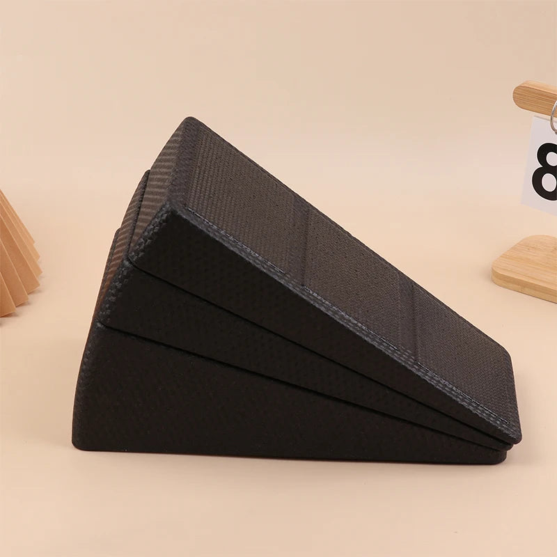 1Pc Black Trapezoidal Yoga Fitness Exercise Pedal Incline Stretch Board Leg Stretcher Squats Calf Raises EPP Adjustable 3 Height