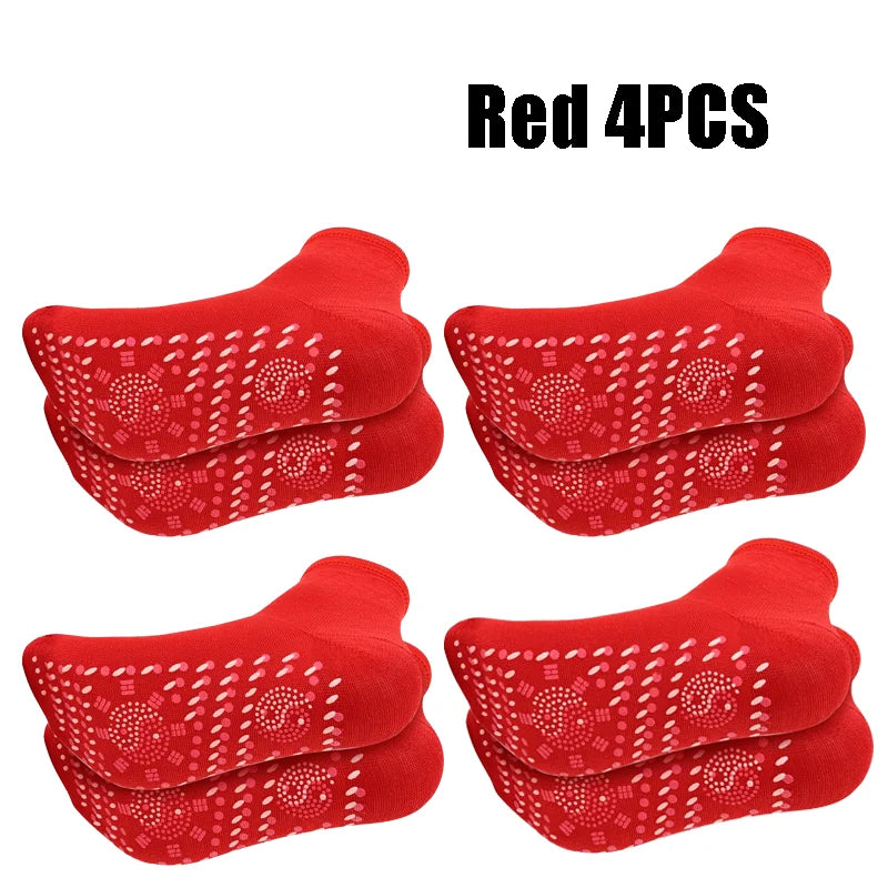 1-10pairs Tourmaline Self-Heating Socks Winter Warm Thermal Health Care Socks Floor Socks Absorption Deodorant Warm Socks