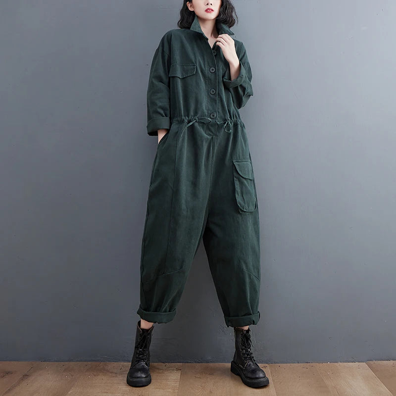 Women's Casual One-Piece Autumn Clothes New Sle Retro Artistic Loose Large Size Inteated Pants Leisure Pants
