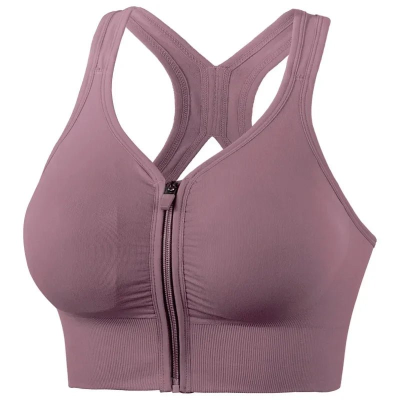 CZGUKE Running Fitness Sports Bra Front Zipper Women's Underwear Shockp roof Top Bra Breathable Seamless Yoga Bra - FitHealthHavenFitHealthHavenFitHealthHaven14:496Purple;5:100014065PurpleXLCZGUKE Running Fitness Sports Bra Front Zipper Women's Underwear Shockp roof Top Bra Breathable Seamless Yoga Bra