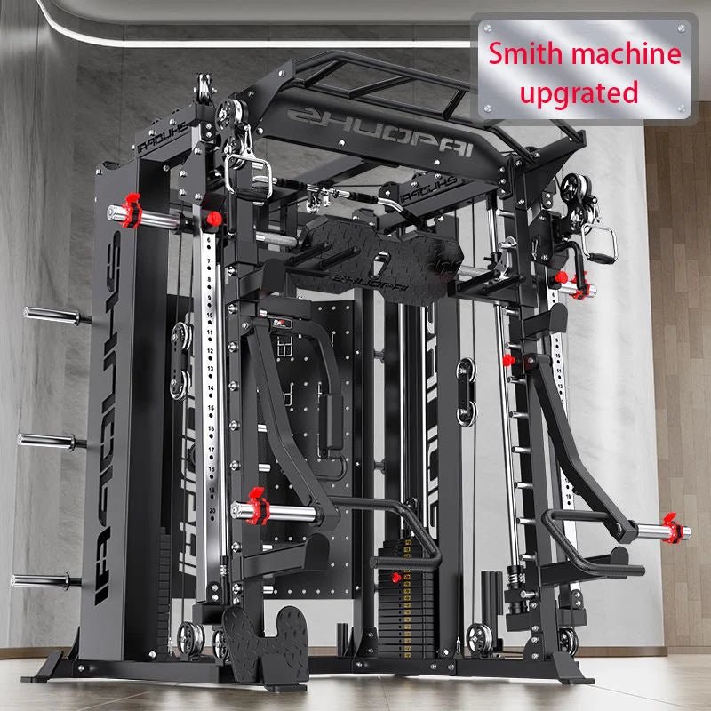 Gantry Rack Fitness Equipment Household Smith Machine Squat Push Rack Multi-Functional Set equipment Comprehensive Trainer - FitHealthHavenFitHealthHavenFitHealthHaven14:193smith Prosmith ProGantry Rack Fitness Equipment Household Smith Machine Squat Push Rack Multi-Functional Set equipment Comprehensive Trainer