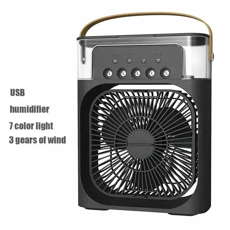 New 3 In 1 Fan AIr Conditioner Household Mini Air Cooler LED Night Light Portable Humidifier Air Adjustment Fan Office Home Fan - FitHealthHavenFitHealthHavenFitHealthHaven14:193blackNew 3 In 1 Fan AIr Conditioner Household Mini Air Cooler LED Night Light Portable Humidifier Air Adjustment Fan Office Home Fan