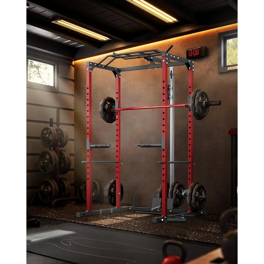 Power Cage Power Racks for Home Gym with Pulley System 1200LBS Weight Capacity MultiFunctional Squat Rack for Strength Workout - FitHealthHavenFitHealthHavenFitHealthHaven200007763:201336106United StatesPower Cage Power Racks for Home Gym with Pulley System 1200LBS Weight Capacity MultiFunctional Squat Rack for Strength Workout