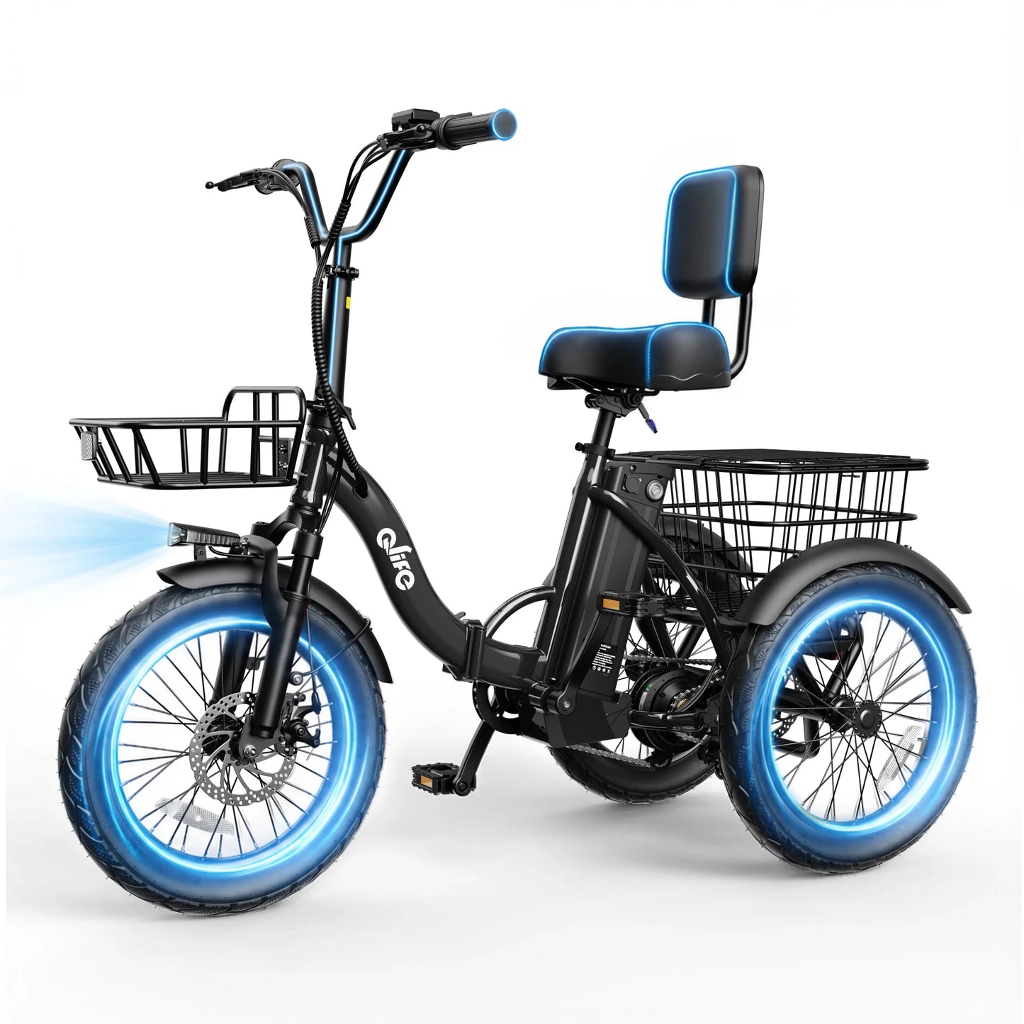 Qlife Triker 2.0 Folding Electric Trike, 1200W Motor 48V 10.4AH Removable Battery, 18''X3" Fat Tire Electric Tricycle, 18MPH Up to 50 Miles Etrike - FitHealthHavenFitHealthHavenFitHealthHaven14:193;200007763:201336106blackUnited StatesQlife Triker 2.0 Folding Electric Trike, 1200W Motor 48V 10.4AH Removable Battery, 18''X3" Fat Tire Electric Tricycle, 18MPH Up to 50 Miles Etrike