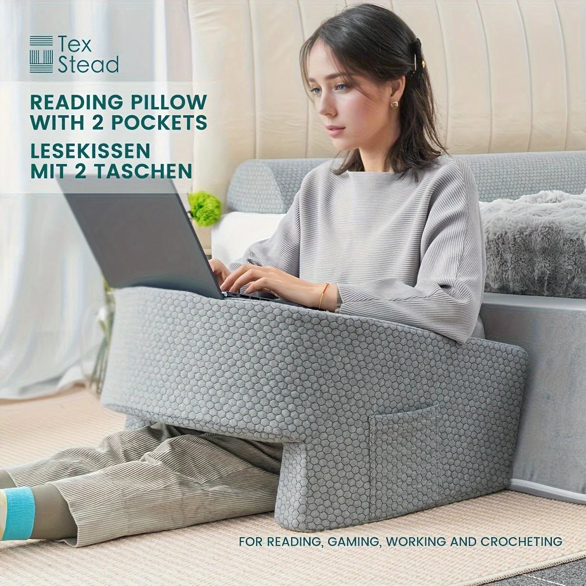 Reading Pillow for Gaming, Extra Large Arm Rest Pillow for Adult, Memory Foam Bed Rest Pillow for Reading, Working,with Rem,1 PC - FitHealthHavenFitHealthHavenFitHealthHaven14:200006151Grey;5:20129899122.4x24x11.8inchGrey22.4x24x11.8inchReading Pillow for Gaming, Extra Large Arm Rest Pillow for Adult, Memory Foam Bed Rest Pillow for Reading, Working,with Rem,1 PC