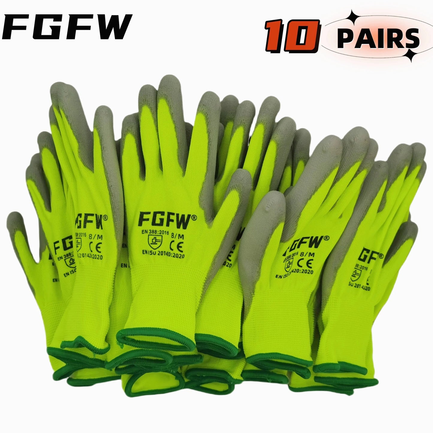 10 Pairs PU Coated Work Gloves - Lightweight, Durable Safety Gloves EN 388/ISO20471 Certified, Sizes S/M/L/XL - FitHealthHavenFitHealthHavenFitHealthHaven14:200000195L-code 10pairsL-code 10pairs10 Pairs PU Coated Work Gloves - Lightweight, Durable Safety Gloves EN 388/ISO20471 Certified, Sizes S/M/L/XL