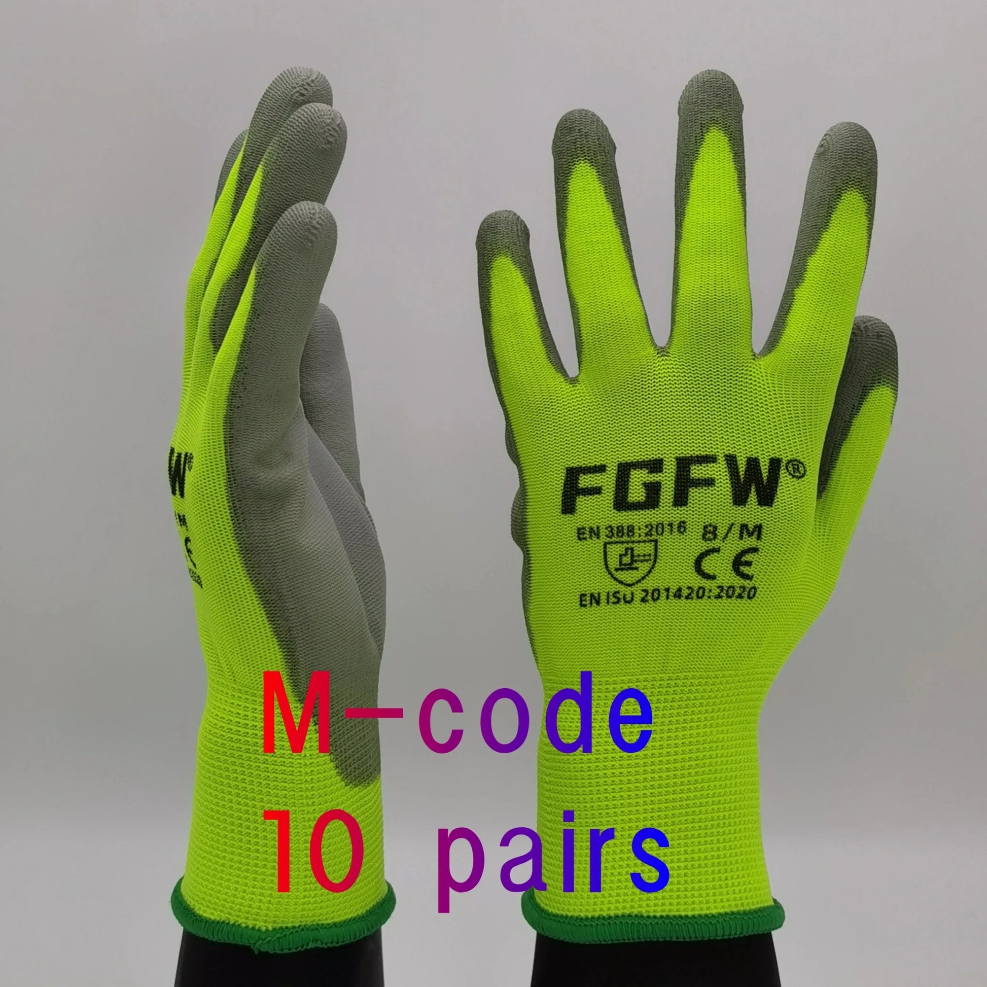 10 Pairs PU Coated Work Gloves - Lightweight, Durable Safety Gloves EN 388/ISO20471 Certified, Sizes S/M/L/XL - FitHealthHavenFitHealthHavenFitHealthHaven14:200006152M-code 10pairsM-code 10pairs10 Pairs PU Coated Work Gloves - Lightweight, Durable Safety Gloves EN 388/ISO20471 Certified, Sizes S/M/L/XL