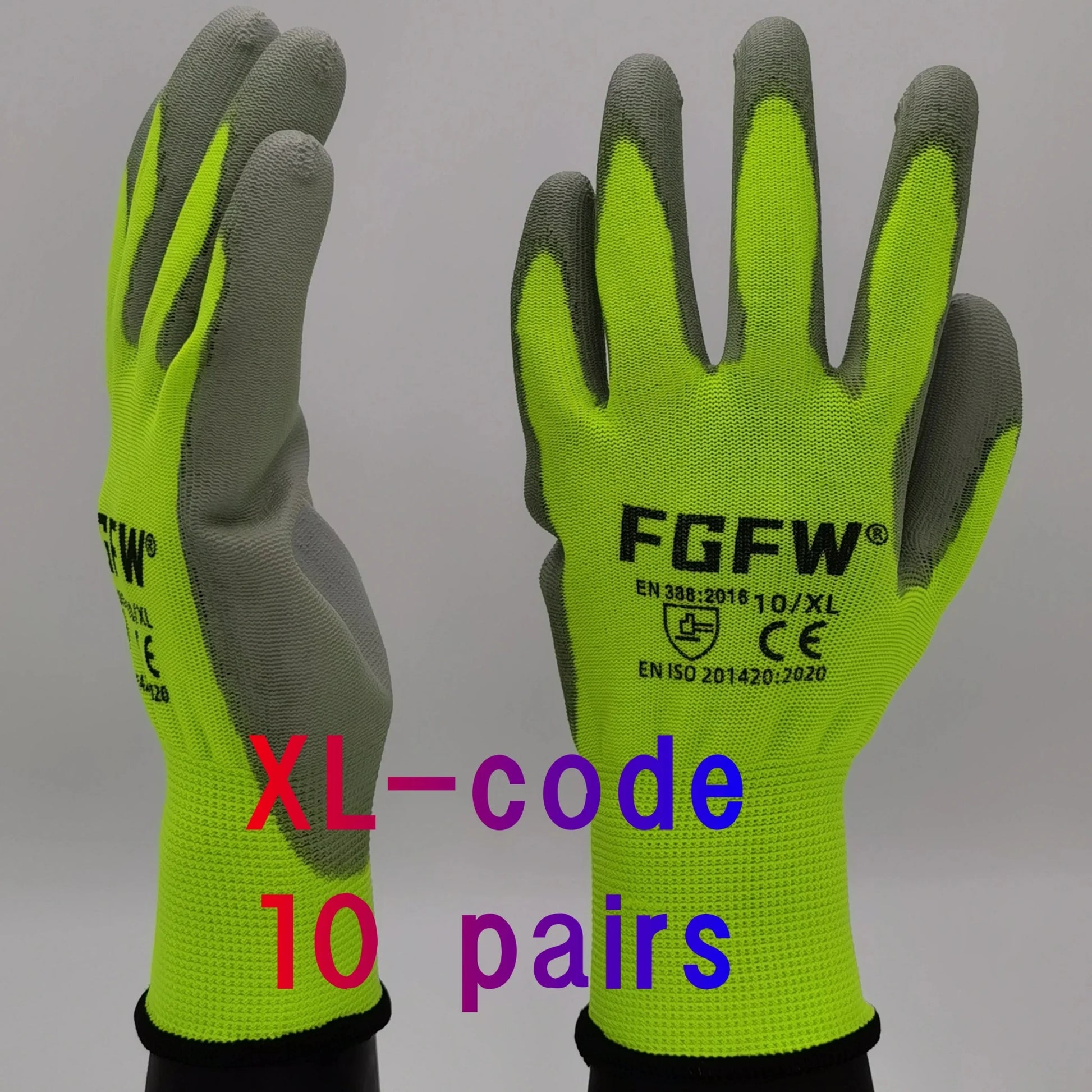 10 Pairs PU Coated Work Gloves - Lightweight, Durable Safety Gloves EN 388/ISO20471 Certified, Sizes S/M/L/XL - FitHealthHavenFitHealthHavenFitHealthHaven14:193XL-code 10pairsXL-code 10pairs10 Pairs PU Coated Work Gloves - Lightweight, Durable Safety Gloves EN 388/ISO20471 Certified, Sizes S/M/L/XL