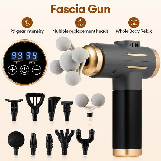 11-IN-1 Electric Massage Gun 99 Level Powerful Fascia Gun High-Frequency Vibration Body Massage Gun Arms Leg Muscle masajeador - FitHealthHavenFitHealthHavenFitHealthHaven14:371BlackBlack11-IN-1 Electric Massage Gun 99 Level Powerful Fascia Gun High-Frequency Vibration Body Massage Gun Arms Leg Muscle masajeador