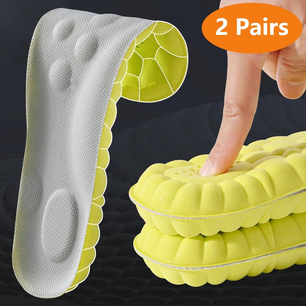 1/2/4pairs Latex Sport Insoles Soft High Elasticity Shoe Pads Orthotic Breathable Shock Absorption Cushion Arch Support Insole - FitHealthHavenFitHealthHavenFitHealthHaven14:10522pairs-Green;200000124:150EU39-402pairs-GreenEU39-401/2/4pairs Latex Sport Insoles Soft High Elasticity Shoe Pads Orthotic Breathable Shock Absorption Cushion Arch Support Insole
