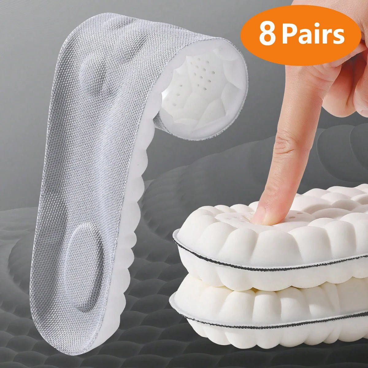 1/2/4pairs Latex Sport Insoles Soft High Elasticity Shoe Pads Orthotic Breathable Shock Absorption Cushion Arch Support Insole - FitHealthHavenFitHealthHavenFitHealthHaven14:3508538pairs-Grey;200000124:151EU43-448pairs-GreyEU43-441/2/4pairs Latex Sport Insoles Soft High Elasticity Shoe Pads Orthotic Breathable Shock Absorption Cushion Arch Support Insole