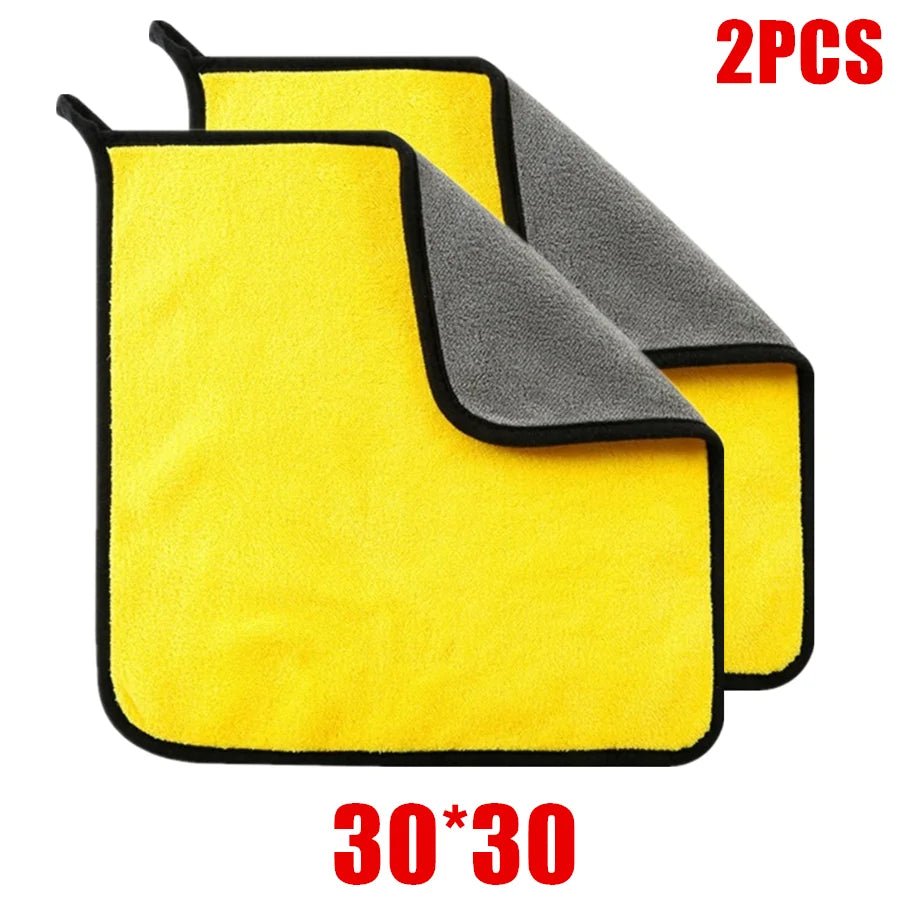 1/2/6pcs Microfiber Cleaning Towel Thicken Soft Drying Cloth Car Body Washing Towels Double Layer Clean Rags Car Accessories - FitHealthHavenFitHealthHavenFitHealthHaven14:2930x30 2pc30x30 2pc1/2/6pcs Microfiber Cleaning Towel Thicken Soft Drying Cloth Car Body Washing Towels Double Layer Clean Rags Car Accessories