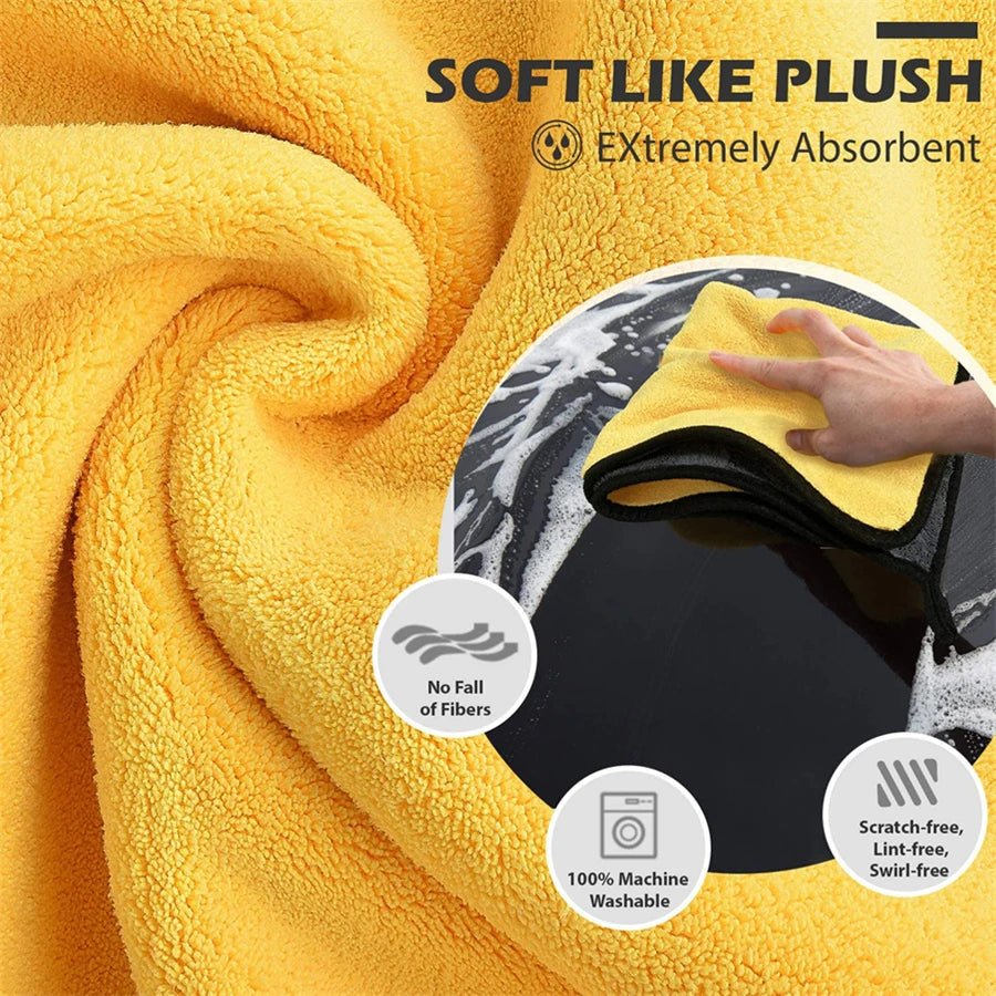 1/2/6pcs Microfiber Cleaning Towel Thicken Soft Drying Cloth Car Body Washing Towels Double Layer Clean Rags Car Accessories - FitHealthHavenFitHealthHavenFitHealthHaven14:19330x60 2pc30x60 2pc1/2/6pcs Microfiber Cleaning Towel Thicken Soft Drying Cloth Car Body Washing Towels Double Layer Clean Rags Car Accessories