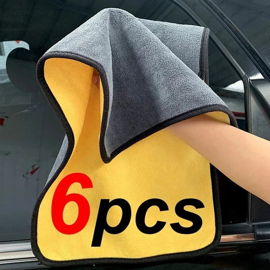 1/2/6pcs Microfiber Cleaning Towel Thicken Soft Drying Cloth Car Body Washing Towels Double Layer Clean Rags Car Accessories - FitHealthHavenFitHealthHavenFitHealthHaven14:19330x60 2pc30x60 2pc1/2/6pcs Microfiber Cleaning Towel Thicken Soft Drying Cloth Car Body Washing Towels Double Layer Clean Rags Car Accessories