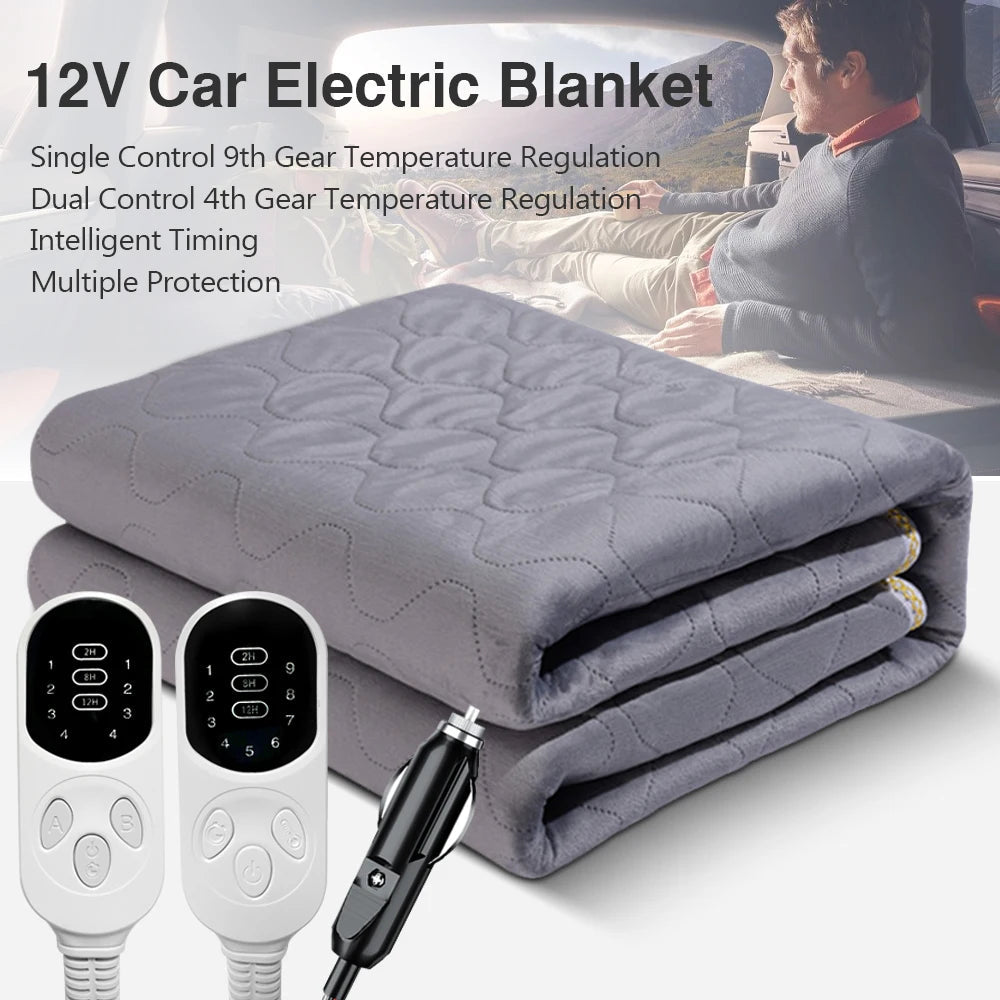 12V Heating Mat Plush Thicker Heated Heater Mattress Thermostat Travel Winter Body Warmer For RV SUVs Car Electric Blanket - FitHealthHavenFitHealthHavenFitHealthHaven14:20000488912V Electric Blanket;5:361386120X150cm12V Electric Blanket120X150cm12V Heating Mat Plush Thicker Heated Heater Mattress Thermostat Travel Winter Body Warmer For RV SUVs Car Electric Blanket