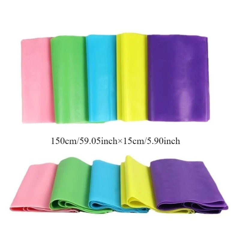 1pc 150cm*15cm yoga tension sheet elastic band resistance band elastic stretch band fitness plastic supplies can be cut - FitHealthHavenFitHealthHavenFitHealthHaven14:200006152green-1pcgreen-1pc1pc 150cm*15cm yoga tension sheet elastic band resistance band elastic stretch band fitness plastic supplies can be cut