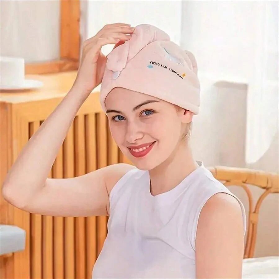 1Pc Embroidery Style Hair Drying Cap, Coral Fleece Thickened Hair Towel for Bathroom, Women's Absorbent Quick Drying Shower Cap, - FitHealthHavenFitHealthHavenFitHealthHaven14:200004870DEEP BLUE1Pc Embroidery Style Hair Drying Cap, Coral Fleece Thickened Hair Towel for Bathroom, Women's Absorbent Quick Drying Shower Cap,