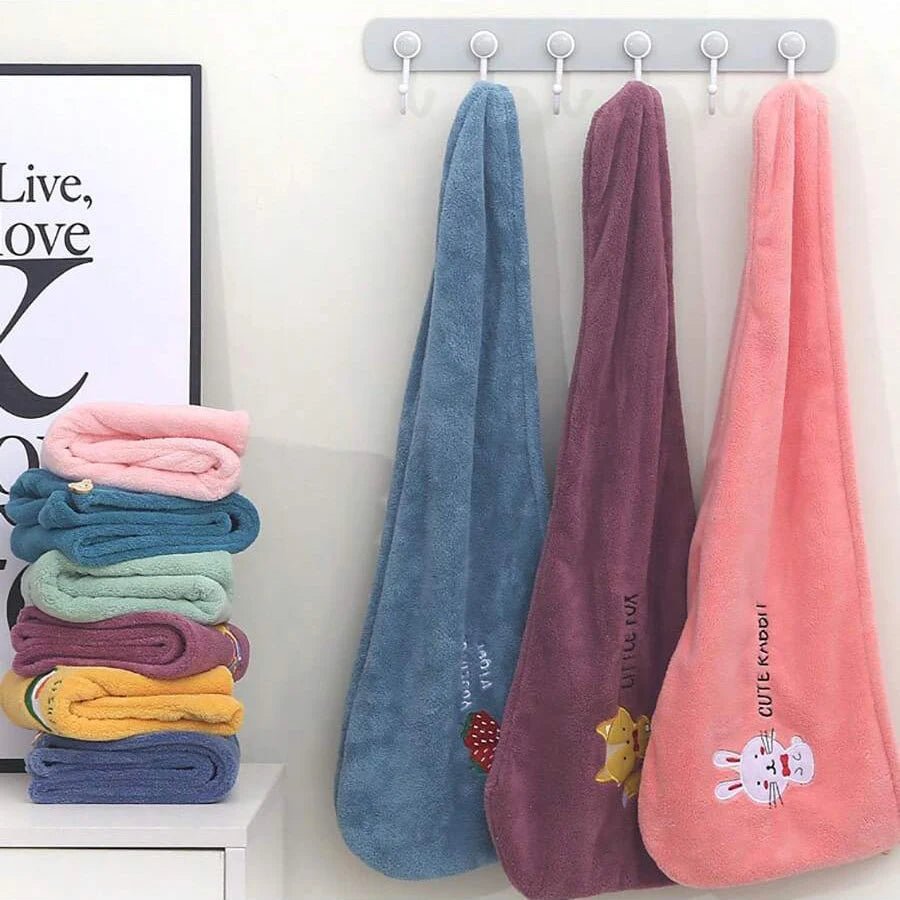 1Pc Embroidery Style Hair Drying Cap, Coral Fleece Thickened Hair Towel for Bathroom, Women's Absorbent Quick Drying Shower Cap, - FitHealthHavenFitHealthHavenFitHealthHaven14:200004870DEEP BLUE1Pc Embroidery Style Hair Drying Cap, Coral Fleece Thickened Hair Towel for Bathroom, Women's Absorbent Quick Drying Shower Cap,