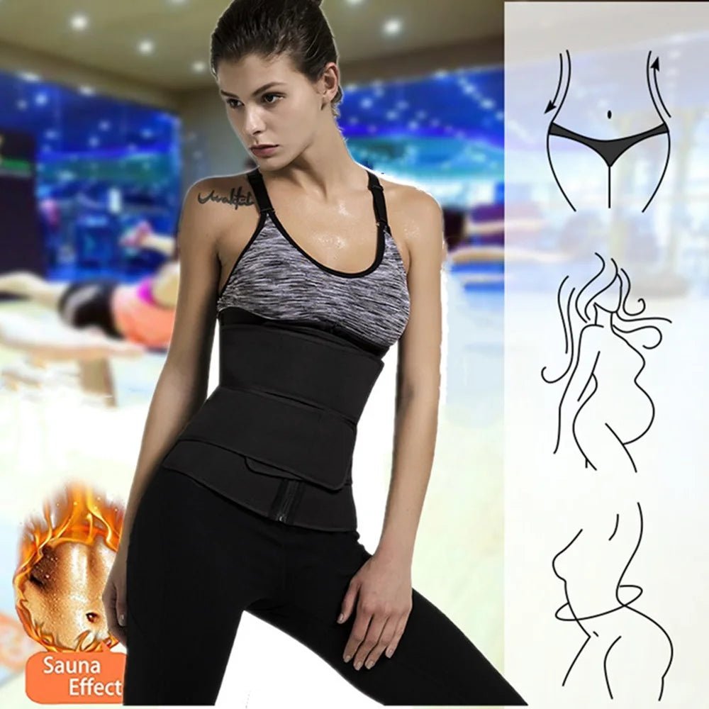 1pc Waist Trainer Slimming Body Shaper Fitness Belt Weight Loss Fat Burning Sport Girdle Sweat Trimmer Workout Cincher Shapewear - FitHealthHavenFitHealthHavenFitHealthHaven14:10MH;5:100014064MHS1pc Waist Trainer Slimming Body Shaper Fitness Belt Weight Loss Fat Burning Sport Girdle Sweat Trimmer Workout Cincher Shapewear