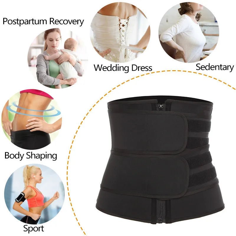 1pc Waist Trainer Slimming Body Shaper Fitness Belt Weight Loss Fat Burning Sport Girdle Sweat Trimmer Workout Cincher Shapewear - FitHealthHavenFitHealthHavenFitHealthHaven14:10MH;5:100014064MHS1pc Waist Trainer Slimming Body Shaper Fitness Belt Weight Loss Fat Burning Sport Girdle Sweat Trimmer Workout Cincher Shapewear
