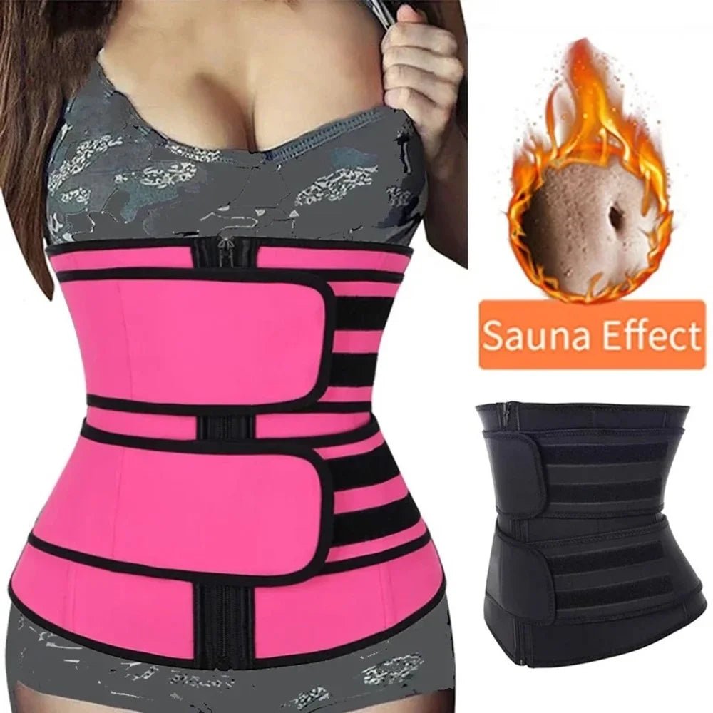 1pc Waist Trainer Slimming Body Shaper Fitness Belt Weight Loss Fat Burning Sport Girdle Sweat Trimmer Workout Cincher Shapewear - FitHealthHavenFitHealthHavenFitHealthHaven14:10MH;5:100014064MHS1pc Waist Trainer Slimming Body Shaper Fitness Belt Weight Loss Fat Burning Sport Girdle Sweat Trimmer Workout Cincher Shapewear