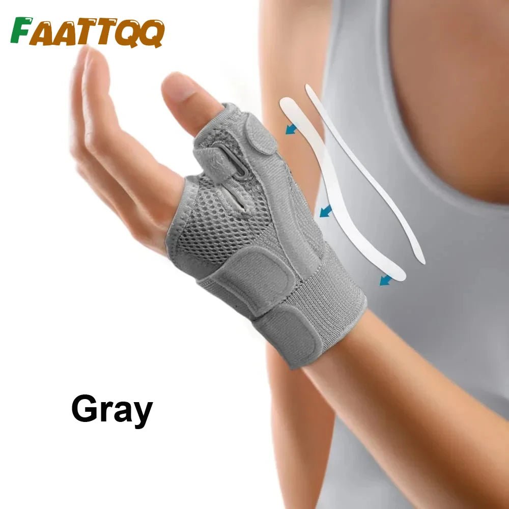 1Pcs Flexible Splint Wrist Thumb Support Brace for Tendonitis Arthritis Breathable Thumb Protector Guard Fits Right & Left Hand - FitHealthHavenFitHealthHavenFitHealthHaven14:200006151GrayGray1Pcs Flexible Splint Wrist Thumb Support Brace for Tendonitis Arthritis Breathable Thumb Protector Guard Fits Right & Left Hand