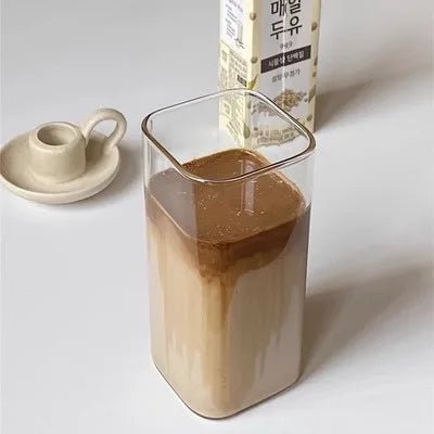1Pcs Square Heat Resistant Coffee Glass Cup With Lid and Straw Transparent Milk Tea Juice Cups Coffee Mug For Home Bar Drinkware - FitHealthHavenFitHealthHavenFitHealthHaven14:173Square Cup;26:200007962400mlSquare Cup400ml1Pcs Square Heat Resistant Coffee Glass Cup With Lid and Straw Transparent Milk Tea Juice Cups Coffee Mug For Home Bar Drinkware