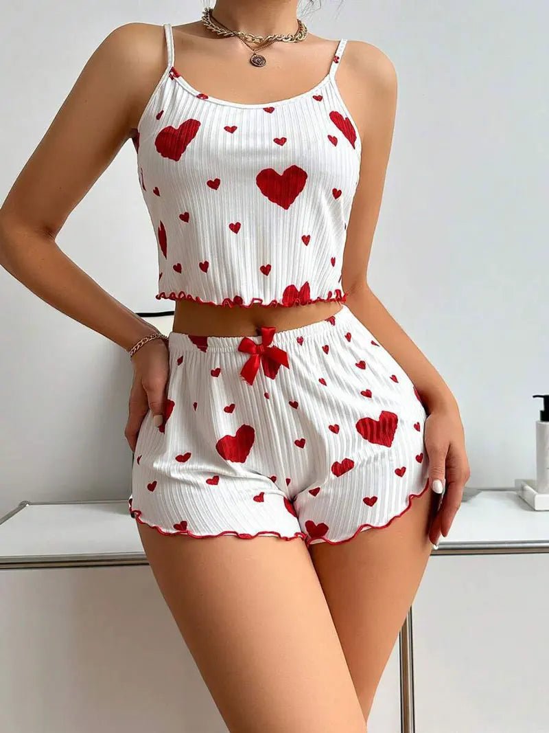 2 Pieces Set Women'S Pajama Shorts Suit Homewear Print Underwear Pijama Sexy Lingerie Camisoles Tanks Nighty Ladies Sleepwear - FitHealthHavenFitHealthHavenFitHealthHaven14:1931;5:1266897911XL2 Pieces Set Women'S Pajama Shorts Suit Homewear Print Underwear Pijama Sexy Lingerie Camisoles Tanks Nighty Ladies Sleepwear