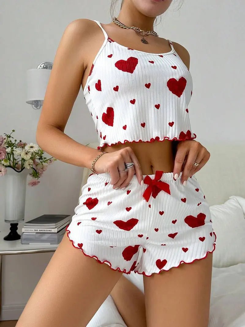 2 Pieces Set Women'S Pajama Shorts Suit Homewear Print Underwear Pijama Sexy Lingerie Camisoles Tanks Nighty Ladies Sleepwear - FitHealthHavenFitHealthHavenFitHealthHaven14:1931;5:1266897911XL2 Pieces Set Women'S Pajama Shorts Suit Homewear Print Underwear Pijama Sexy Lingerie Camisoles Tanks Nighty Ladies Sleepwear