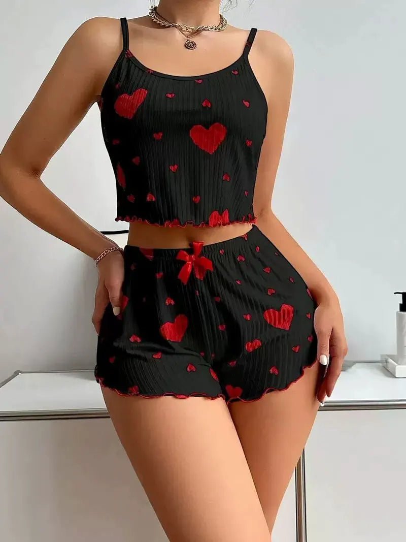 2 Pieces Set Women'S Pajama Shorts Suit Homewear Print Underwear Pijama Sexy Lingerie Camisoles Tanks Nighty Ladies Sleepwear - FitHealthHavenFitHealthHavenFitHealthHaven14:1931;5:1266897911XL2 Pieces Set Women'S Pajama Shorts Suit Homewear Print Underwear Pijama Sexy Lingerie Camisoles Tanks Nighty Ladies Sleepwear