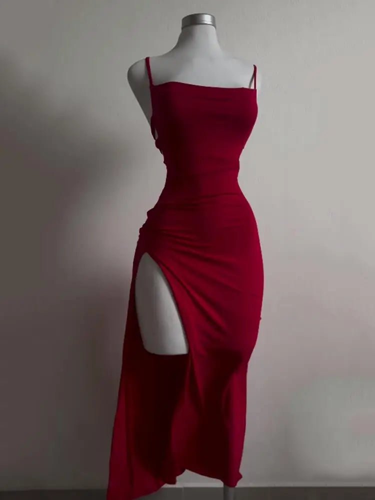 2024 explosive new dress summer high sensibility halter strap Spice Girl bag hip dress - FitHealthHavenFitHealthHavenFitHealthHaven14:193red;5:361386redM2024 explosive new dress summer high sensibility halter strap Spice Girl bag hip dress