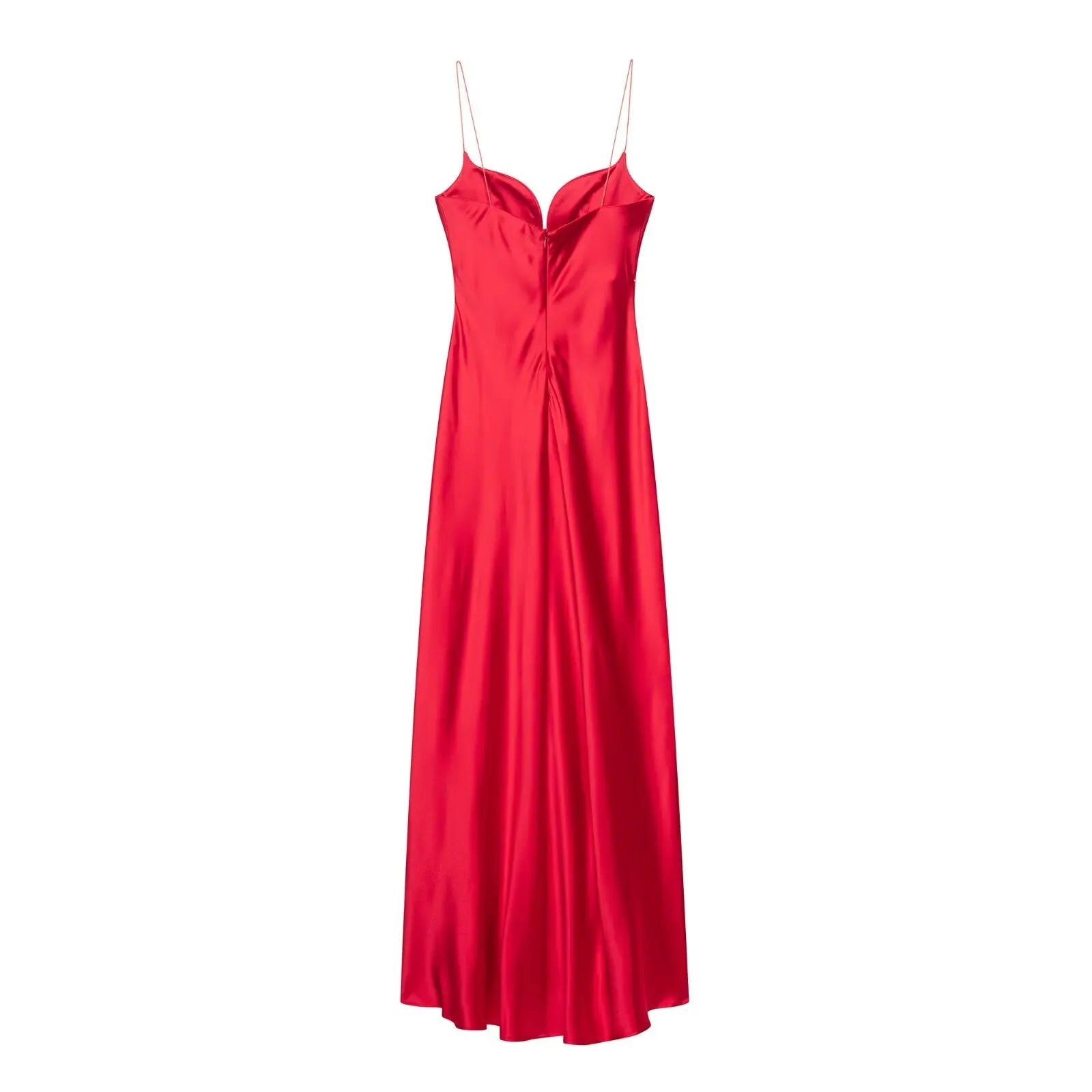 2025 new women's clothing European and American style fashion versatile temperament sexy satin texture long dress - FitHealthHavenFitHealthHavenFitHealthHaven14:10;5:361385RedL2025 new women's clothing European and American style fashion versatile temperament sexy satin texture long dress