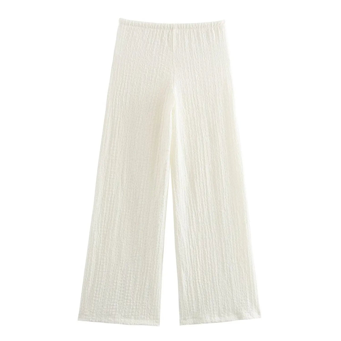 2025 new women's clothing European and American style fashionable and versatile textured straight casual trousers - FitHealthHavenFitHealthHavenFitHealthHaven14:771;5:361386BeigeM2025 new women's clothing European and American style fashionable and versatile textured straight casual trousers