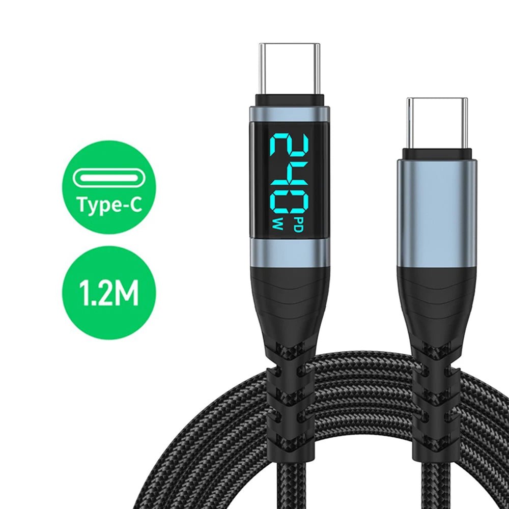 240W Type C to Type C Super Charge Digital Display Cable 0.5m-2m USB C Data Cable For Iphone 15 16 Samsung s24 s23 Huawei Xiaomi - FitHealthHavenFitHealthHavenFitHealthHaven14:1931.2m1.2m240W Type C to Type C Super Charge Digital Display Cable 0.5m-2m USB C Data Cable For Iphone 15 16 Samsung s24 s23 Huawei Xiaomi