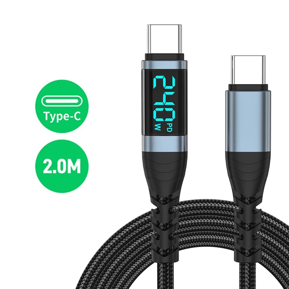 240W Type C to Type C Super Charge Digital Display Cable 0.5m-2m USB C Data Cable For Iphone 15 16 Samsung s24 s23 Huawei Xiaomi - FitHealthHavenFitHealthHavenFitHealthHaven14:1732m2m240W Type C to Type C Super Charge Digital Display Cable 0.5m-2m USB C Data Cable For Iphone 15 16 Samsung s24 s23 Huawei Xiaomi