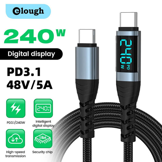 240W Type C to Type C Super Charge Digital Display Cable 0.5m-2m USB C Data Cable For Iphone 15 16 Samsung s24 s23 Huawei Xiaomi - FitHealthHavenFitHealthHavenFitHealthHaven14:1732m2m240W Type C to Type C Super Charge Digital Display Cable 0.5m-2m USB C Data Cable For Iphone 15 16 Samsung s24 s23 Huawei Xiaomi