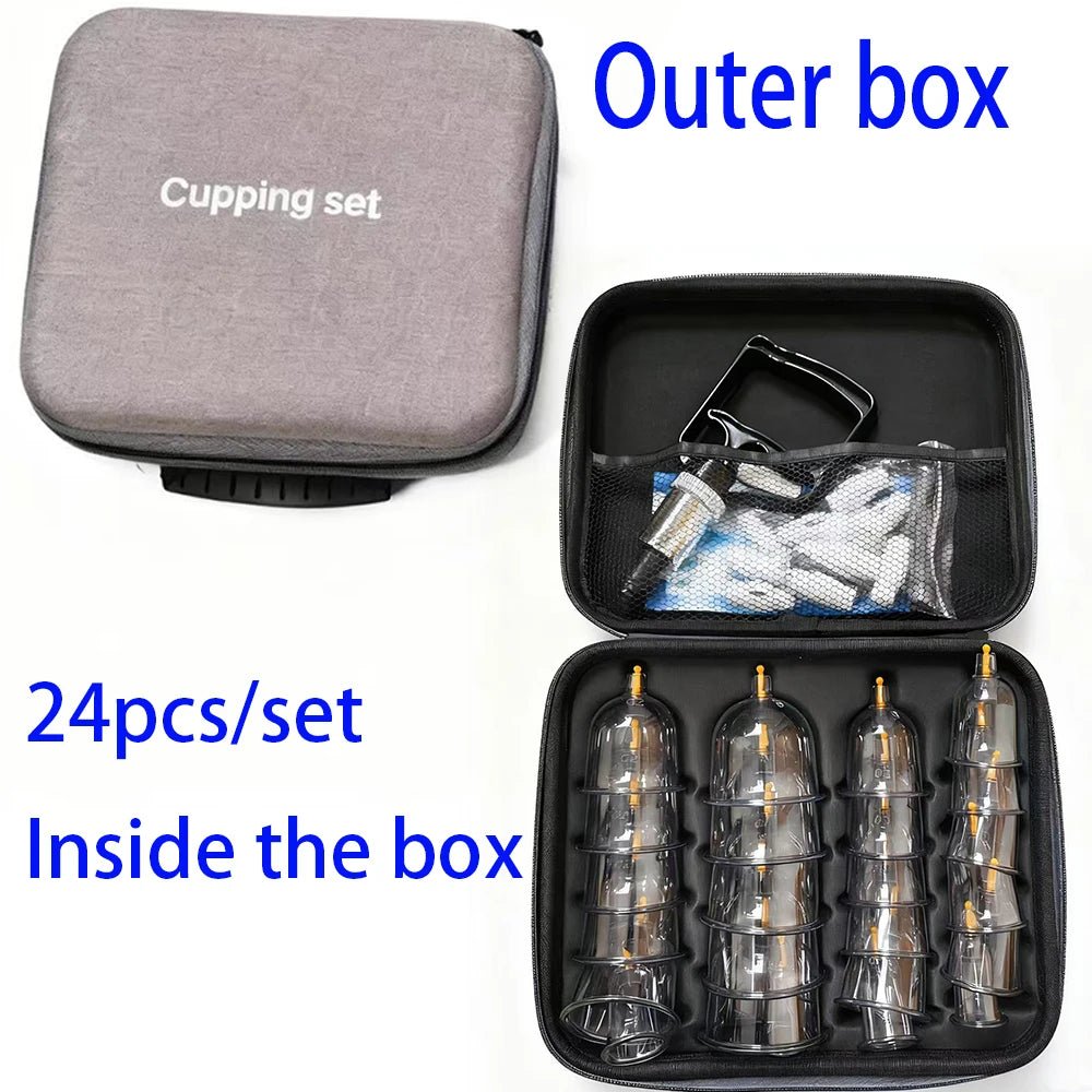 24Pcs Cupping Relax Set Multiple Sizes of Vacuum Cups with Hand Pump and Detailed Cupping Manual Massage Cupping Set for Massage - FitHealthHavenFitHealthHavenFitHealthHaven14:20145231024Pcs Bags24Pcs Bags24Pcs Cupping Relax Set Multiple Sizes of Vacuum Cups with Hand Pump and Detailed Cupping Manual Massage Cupping Set for Massage
