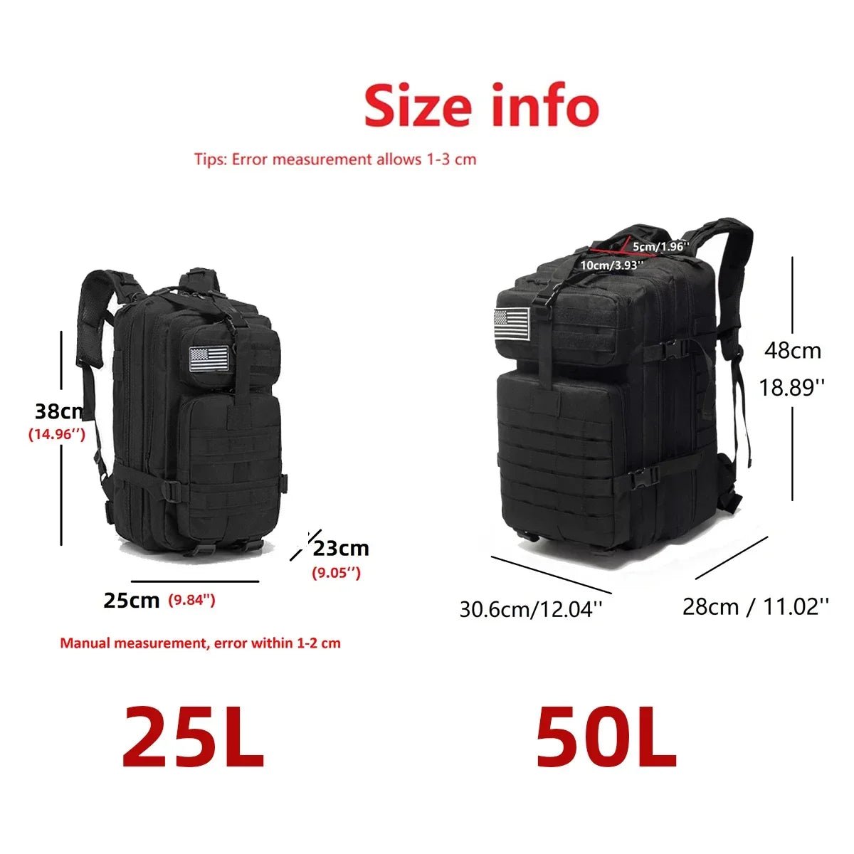 25L/50L 1000D Nylon Waterproof Trekking Fishing Hunting Bag Backpack Outdoor Rucksacks Tactical Sports Camping Hiking - FitHealthHavenFitHealthHavenFitHealthHaven14:10001875725L (Khaki)25L (Khaki)25L/50L 1000D Nylon Waterproof Trekking Fishing Hunting Bag Backpack Outdoor Rucksacks Tactical Sports Camping Hiking