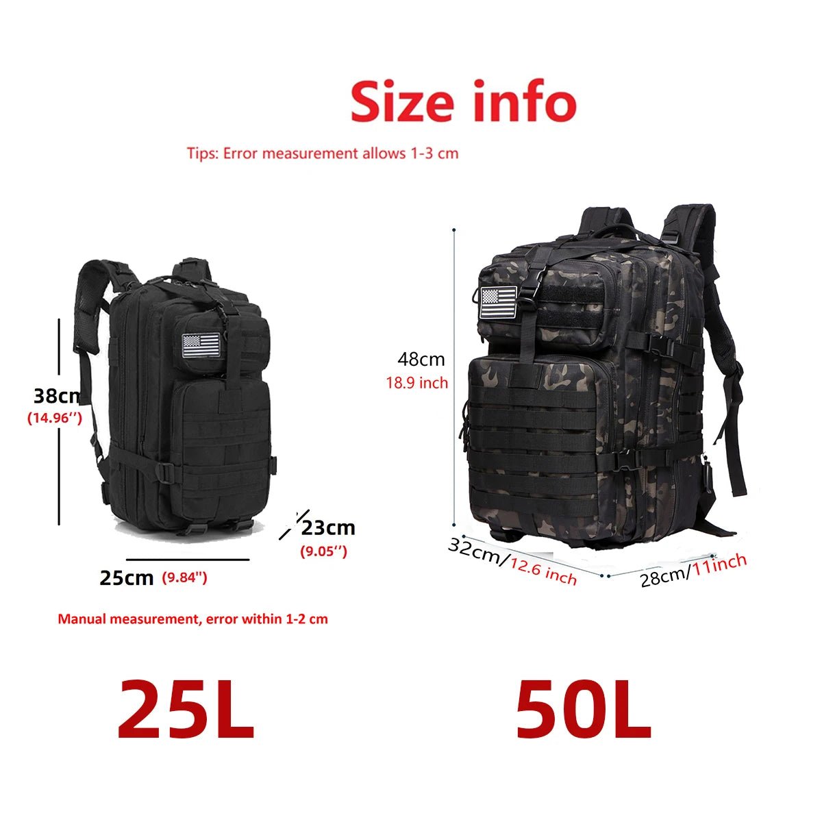 25L/50L Sturdy Nylon Waterproof Tactical Sports Trekking Fishing Hunting Camping Hiking Bag Backpack Outdoor Rucksacks - FitHealthHavenFitHealthHavenFitHealthHaven14:49650L (Green)50L (Green)25L/50L Sturdy Nylon Waterproof Tactical Sports Trekking Fishing Hunting Camping Hiking Bag Backpack Outdoor Rucksacks