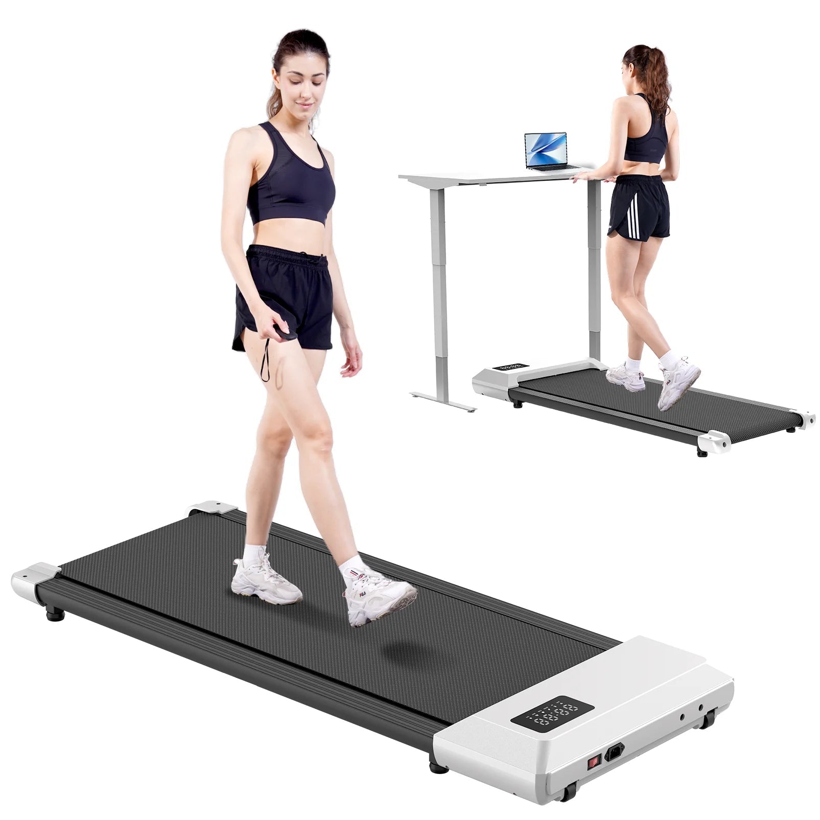 2in1 Walking Pad Mini Treadmill Portable for Home&Office Under Desk LCD Screen Max 250lbs Quiet Treadmills Exercise Machine - FitHealthHavenFitHealthHavenFitHealthHaven14:771White;200007763:201336106WhiteUnited States2in1 Walking Pad Mini Treadmill Portable for Home&Office Under Desk LCD Screen Max 250lbs Quiet Treadmills Exercise Machine
