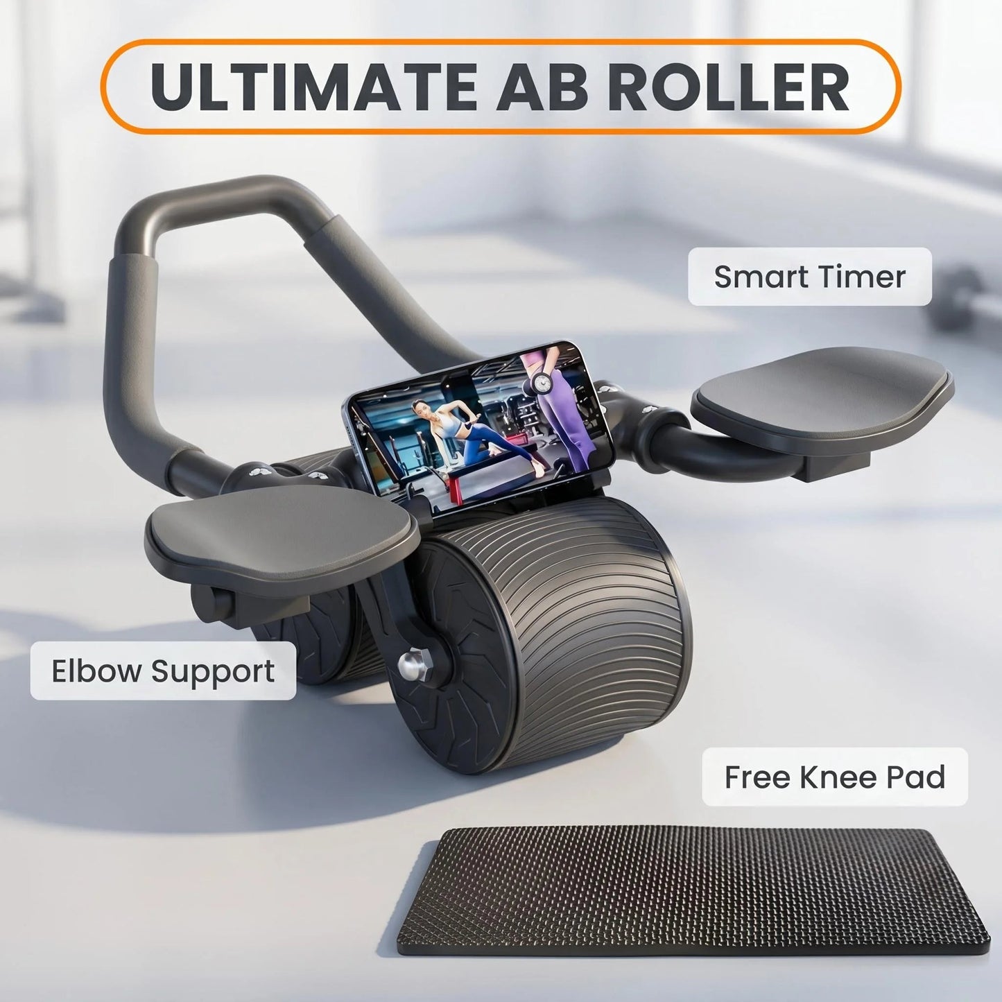 3 IN 1 Core Workout Ab Roller With Knee Pad Phone Holder Timer Home Fitness Black - FitHealthHavenFitHealthHavenFitHealthHaven14:193;200007763:201336106blackUnited States3 IN 1 Core Workout Ab Roller With Knee Pad Phone Holder Timer Home Fitness Black