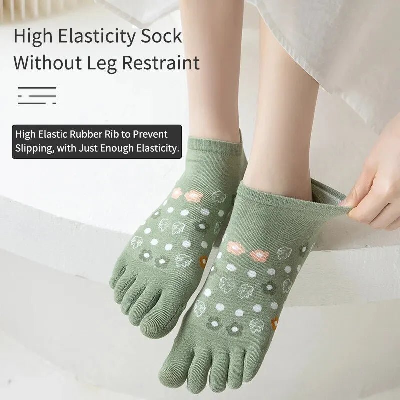 3 Pairs of Women's Spring and sSummer Season Cute and Sweet Fashionable Striped Flower Comfortable Five-finger Split-toe Socks - FitHealthHavenFitHealthHavenFitHealthHaven14:200003699WBA4-5-6G;5:200000912WBA4-5-6GOne Size3 Pairs of Women's Spring and sSummer Season Cute and Sweet Fashionable Striped Flower Comfortable Five-finger Split-toe Socks