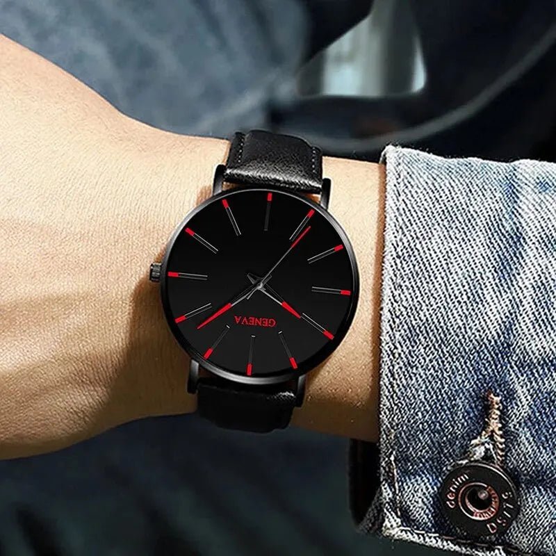 3pcs Set Fashion Mens Watches Luxury Casual Leather Quartz Wristwatch Men Business Sports Wrist Watch Bracelet Necklace Set - FitHealthHavenFitHealthHavenFitHealthHaven14:201447598Black RedBlack Red3pcs Set Fashion Mens Watches Luxury Casual Leather Quartz Wristwatch Men Business Sports Wrist Watch Bracelet Necklace Set