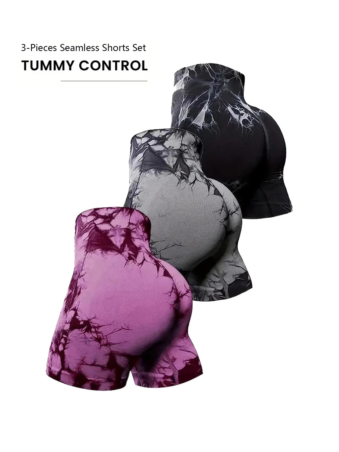 3Piece Tie Dye Workout Shorts For Women Scrunch Butt Lifting High Waisted Yoga Gym Seamless Booty Biker Shorts Women's Active - FitHealthHavenFitHealthHavenFitHealthHaven14:200003699Black gray dark pink;5:100014065Black gray dark pinkXL3Piece Tie Dye Workout Shorts For Women Scrunch Butt Lifting High Waisted Yoga Gym Seamless Booty Biker Shorts Women's Active
