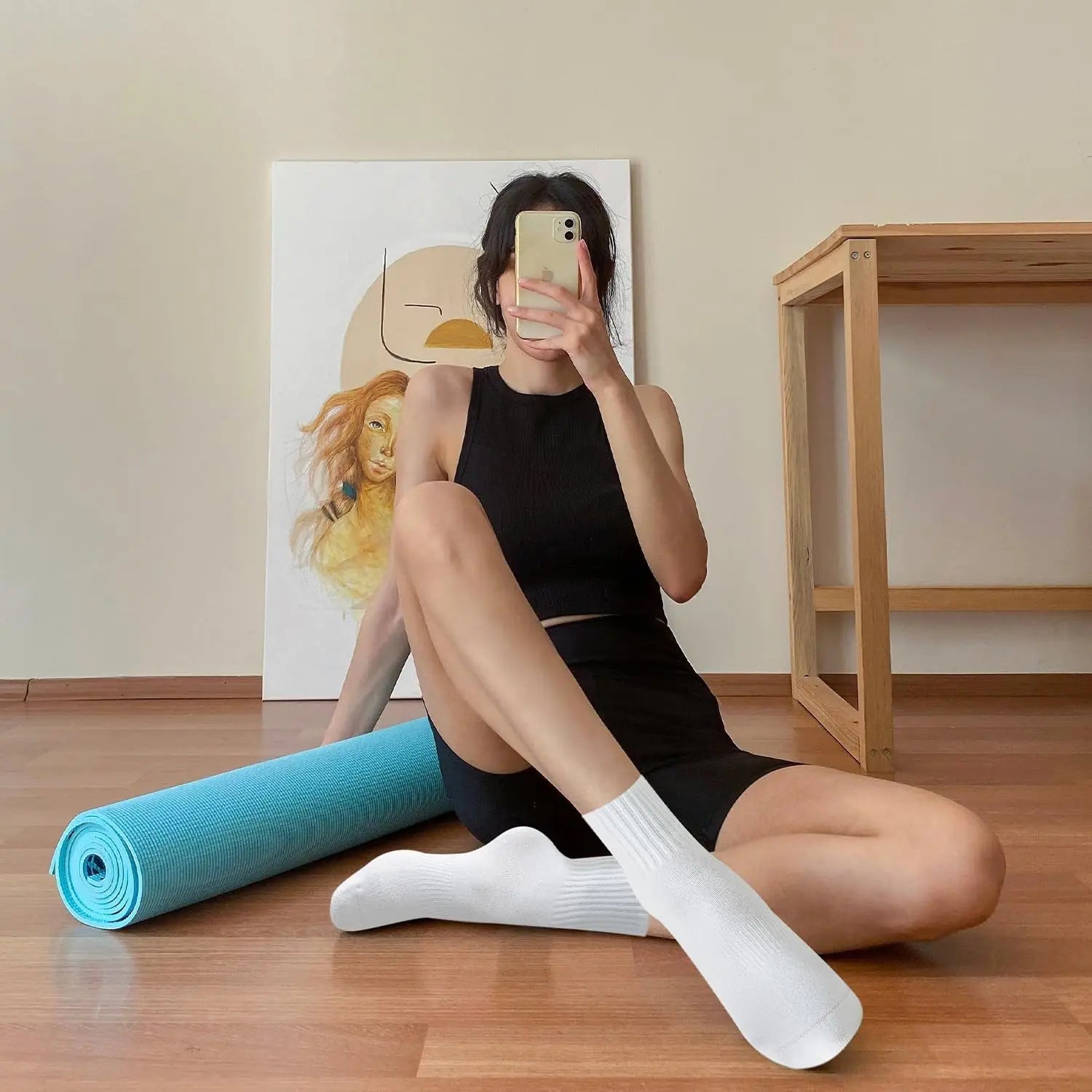 4-6 pairs of women's yoga socks, solid color midsole anti slip grip yoga Pilates ballet socks - FitHealthHavenFitHealthHavenFitHealthHaven14:496heibaihuifenzilvheibaihuifenzilv4-6 pairs of women's yoga socks, solid color midsole anti slip grip yoga Pilates ballet socks