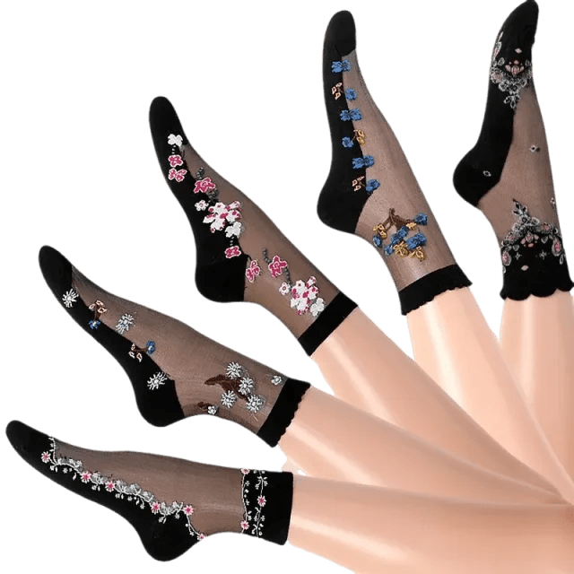 5 pairs of ice silk socks wholesale women's spring and summer mid tube socks breathable, anti slip, anti hook silk crystal thin - FitHealthHavenFitHealthHavenFitHealthHaven14:1935 pairs;5:2033228225 pairs 339-425 pairs of ice silk socks wholesale women's spring and summer mid tube socks breathable, anti slip, anti hook silk crystal thin