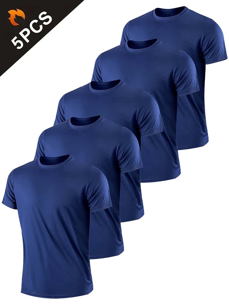 5PCS Men's Solid Color Ultralight Quick Dry Sport T-Shirt, Breathable Lightweight Top For Fitness Training Workout Running Gym - FitHealthHavenFitHealthHavenFitHealthHaven14:1735pcs-5Blue;5:1000140665pcs-5BlueXS（old）5PCS Men's Solid Color Ultralight Quick Dry Sport T-Shirt, Breathable Lightweight Top For Fitness Training Workout Running Gym