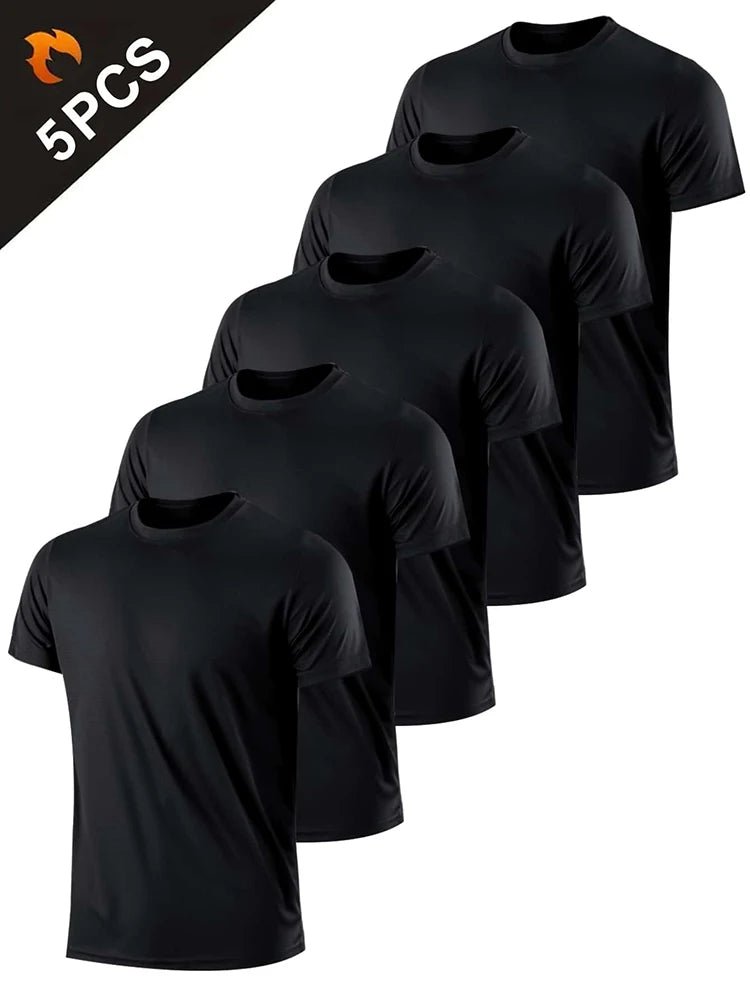 5PCS Men's Solid Color Ultralight Quick Dry Sport T-Shirt, Breathable Lightweight Top For Fitness Training Workout Running Gym - FitHealthHavenFitHealthHavenFitHealthHaven14:1935pcs-5Black;5:1000140665pcs-5BlackXS（old）5PCS Men's Solid Color Ultralight Quick Dry Sport T-Shirt, Breathable Lightweight Top For Fitness Training Workout Running Gym