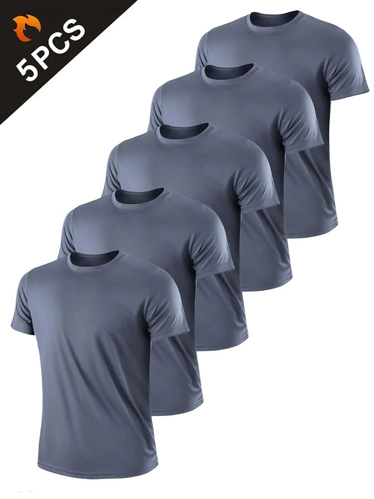 5PCS Men's Solid Color Ultralight Quick Dry Sport T-Shirt, Breathable Lightweight Top For Fitness Training Workout Running Gym - FitHealthHavenFitHealthHavenFitHealthHaven14:6915pcs-5Grey;5:1000140645pcs-5GreyS5PCS Men's Solid Color Ultralight Quick Dry Sport T-Shirt, Breathable Lightweight Top For Fitness Training Workout Running Gym