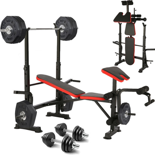 6 in 1 660lbs Weight Bench Set with Squat Rack, Bench Press Set with Barbell Rack, Adjustable Incline Strength Training Workout - FitHealthHavenFitHealthHavenFitHealthHaven200007763:201336106United States6 in 1 660lbs Weight Bench Set with Squat Rack, Bench Press Set with Barbell Rack, Adjustable Incline Strength Training Workout